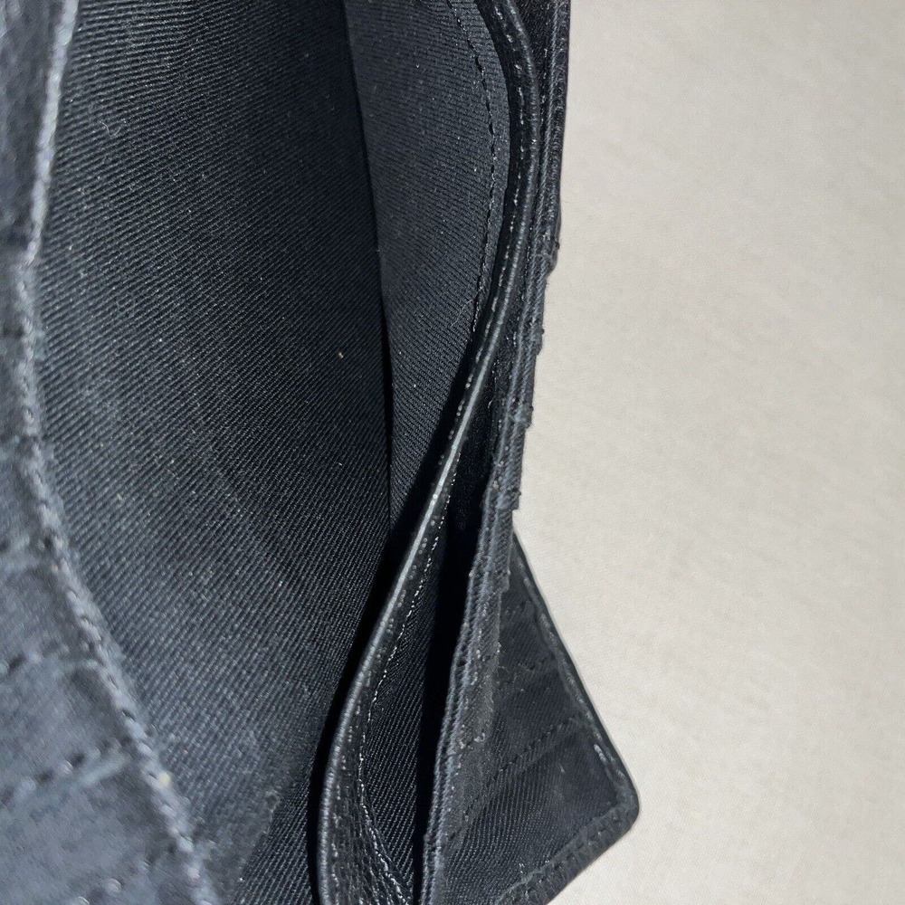 Fossil Leather Wallet Black Brown Clutch Pouch Card Organizer Pebble Bifold - Picture 7 of 11